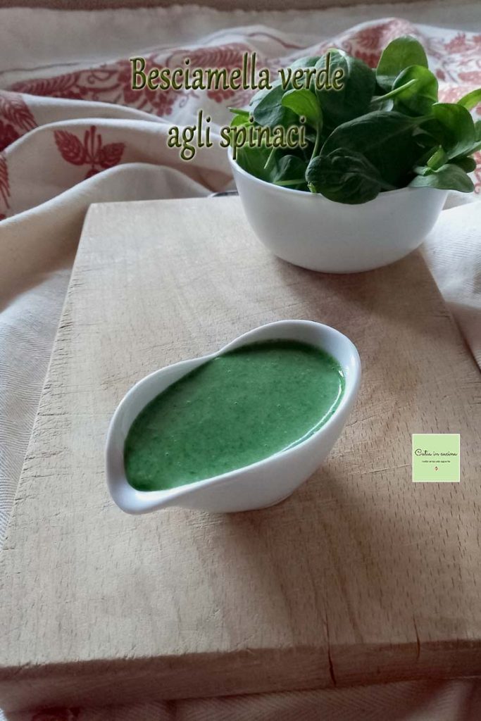 bechamel verde con espinacas