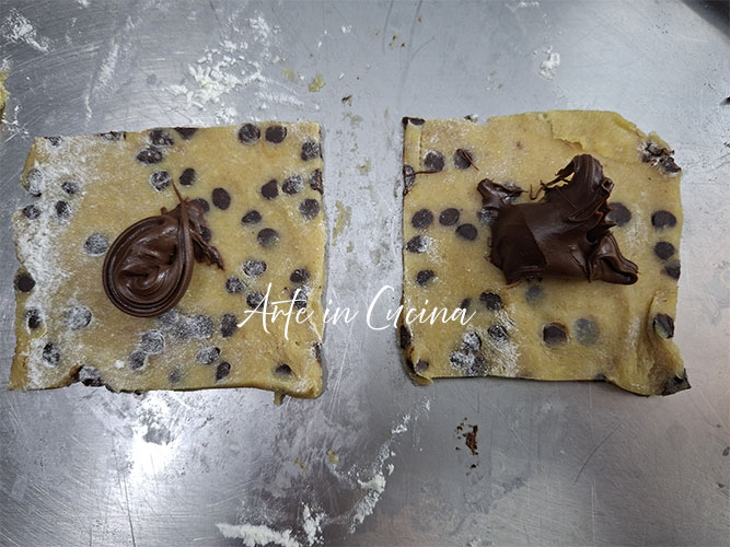 CARAMELAS de NUTELLA con MASA QUEBRADA con pepitas de chocolate