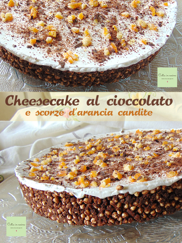 cheesecake de chocolate y frutas confitadas