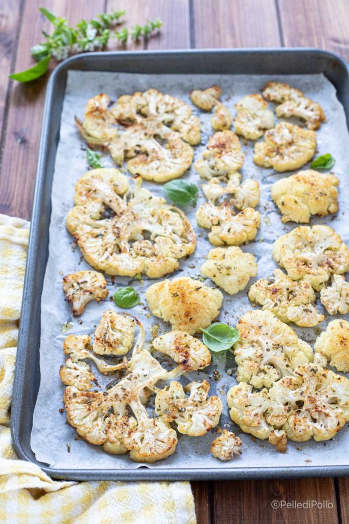 coliflor al horno en rodajas