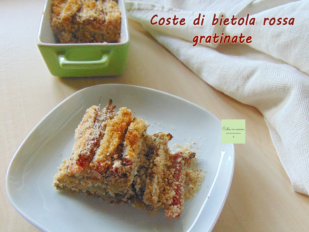 costillas de acelga roja gratinadas