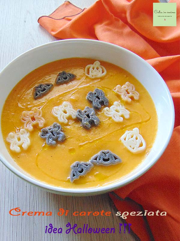 crema de zanahorias especiada halloween