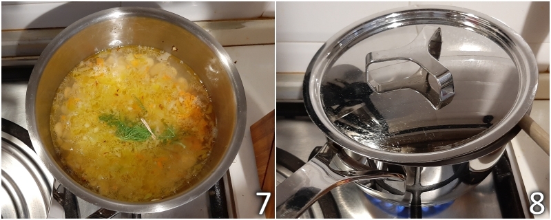 d. añadir el agua y cocinar 1 hora