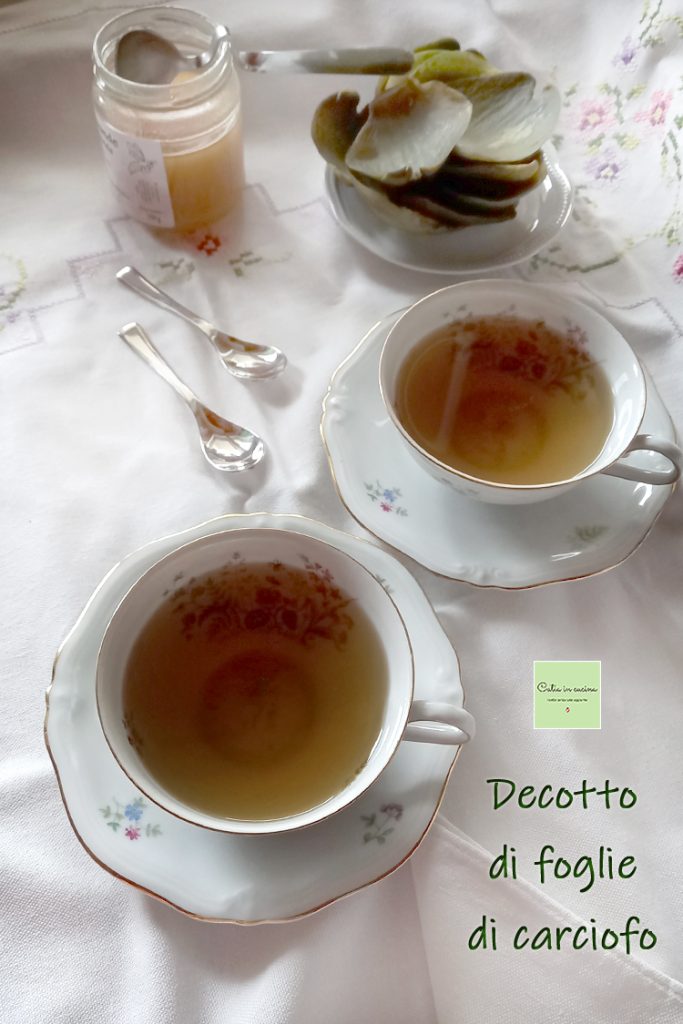 decocción de hojas de alcachofa