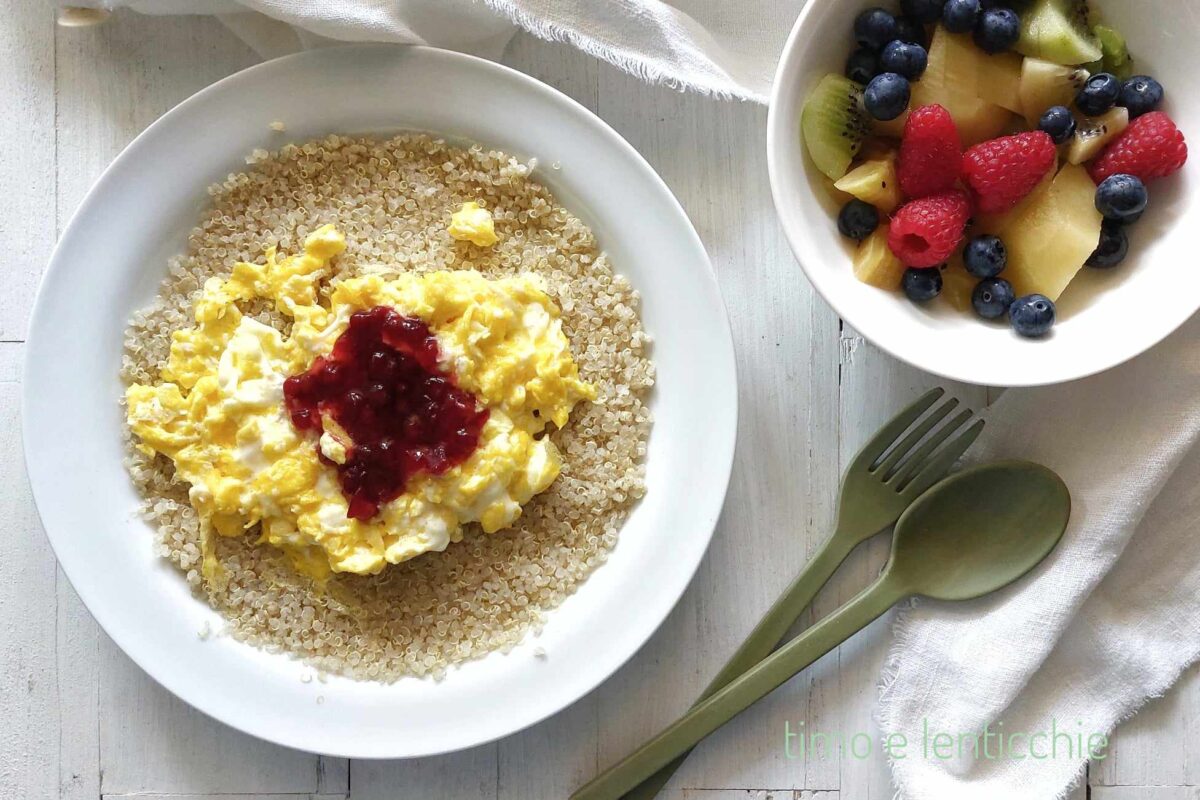 Desayuno proteico con quinoa