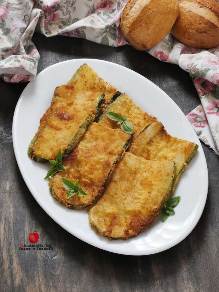 filetes de calabacín vertical