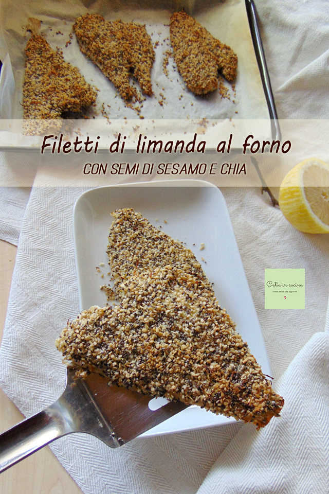 filetes de platija al horno con semillas de sésamo y chía