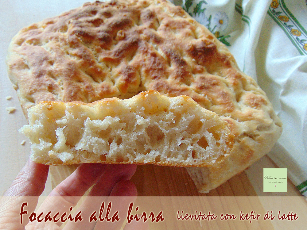 focaccia con cerveza levada con kéfir