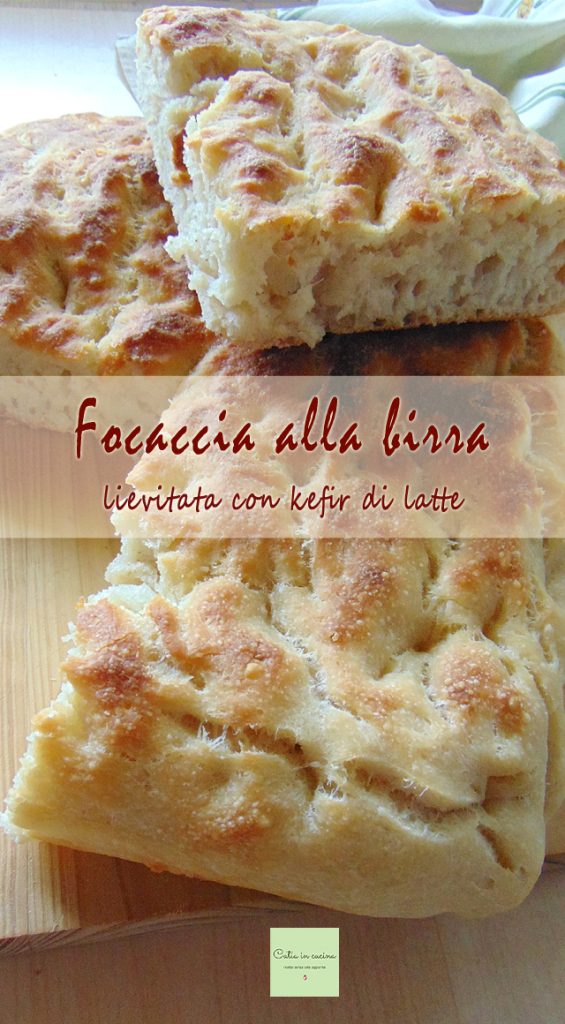 focaccia con cerveza y masa fermentada de kéfir