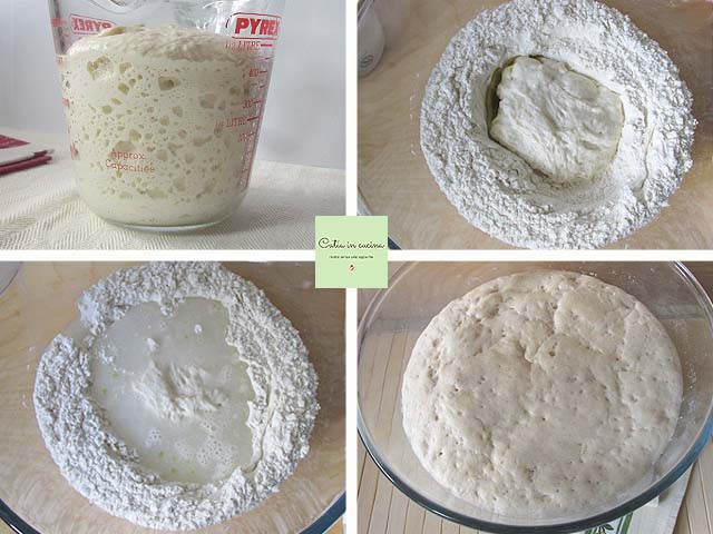 focaccia de fermentación natural-receta kéfir-procedimiento paso a paso
