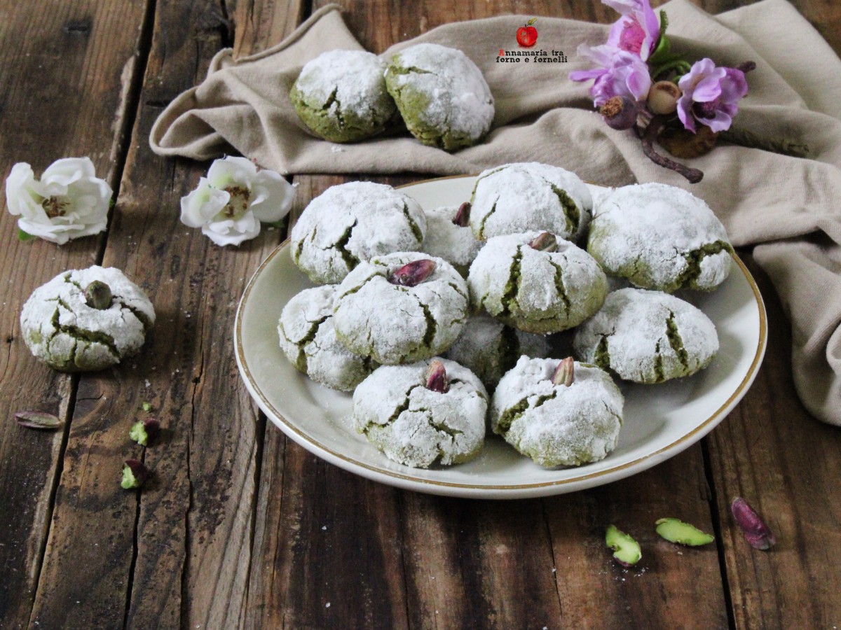Galletas con harina de pistacho
