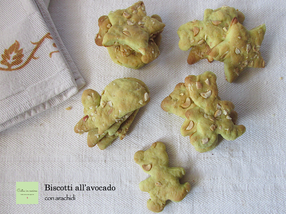 galletas de aguacate con cacahuetes