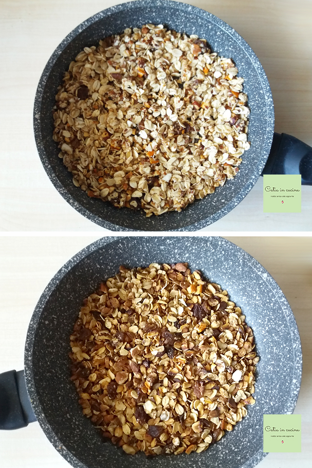 granola en sartén
