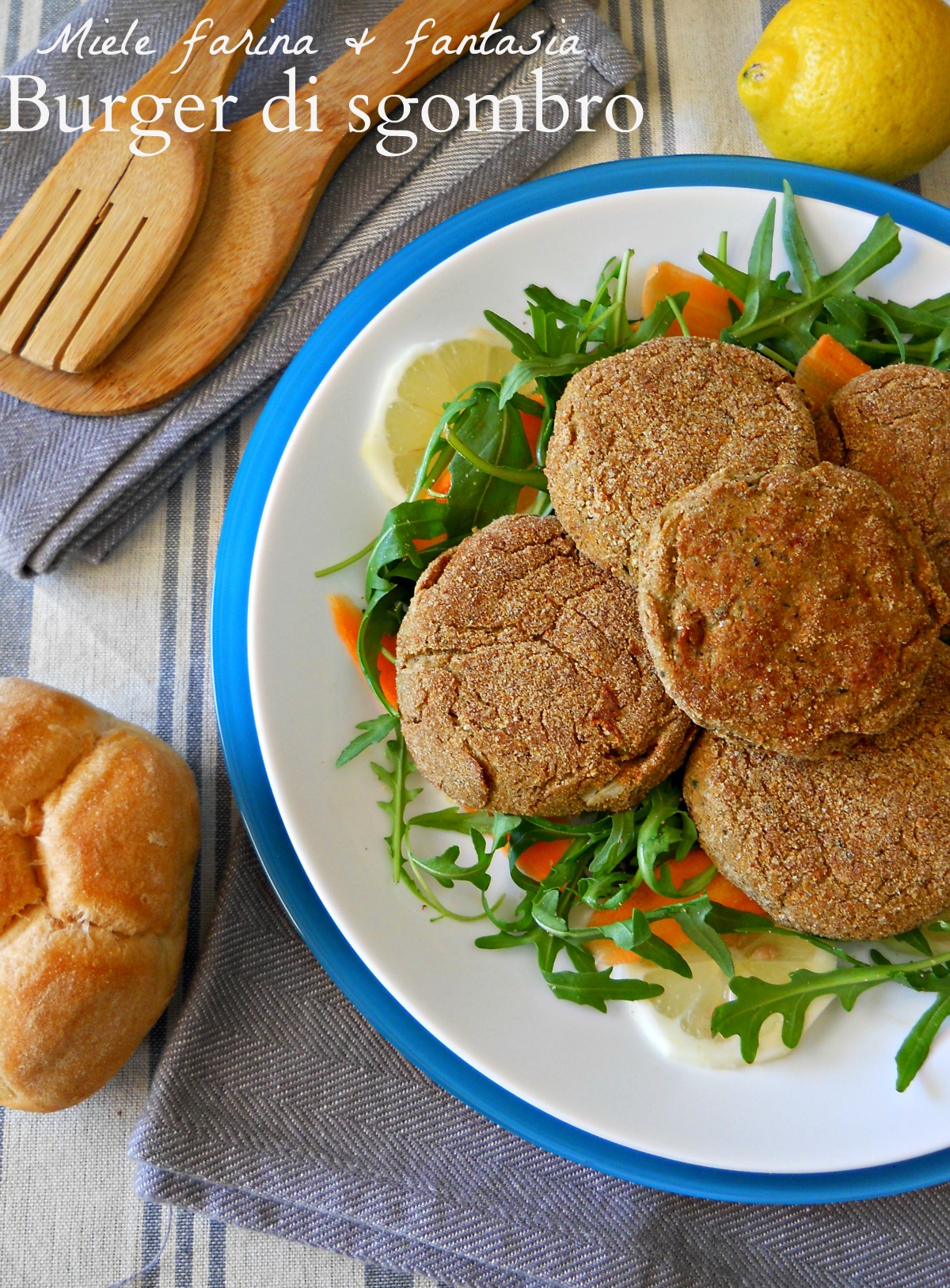 Hamburguesa de caballa al horno sin huevos