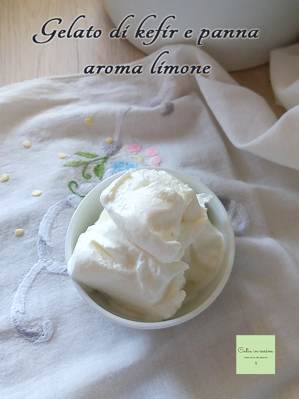 helado de kéfir y nata sabor limón