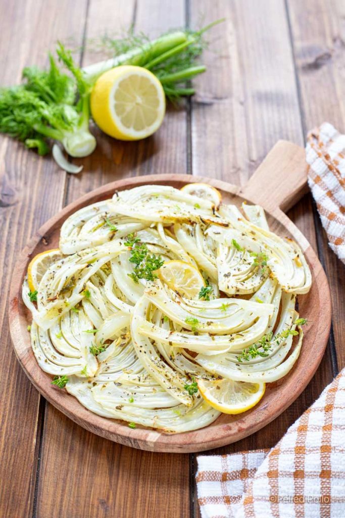 hinojos al horno con limón y tomillo