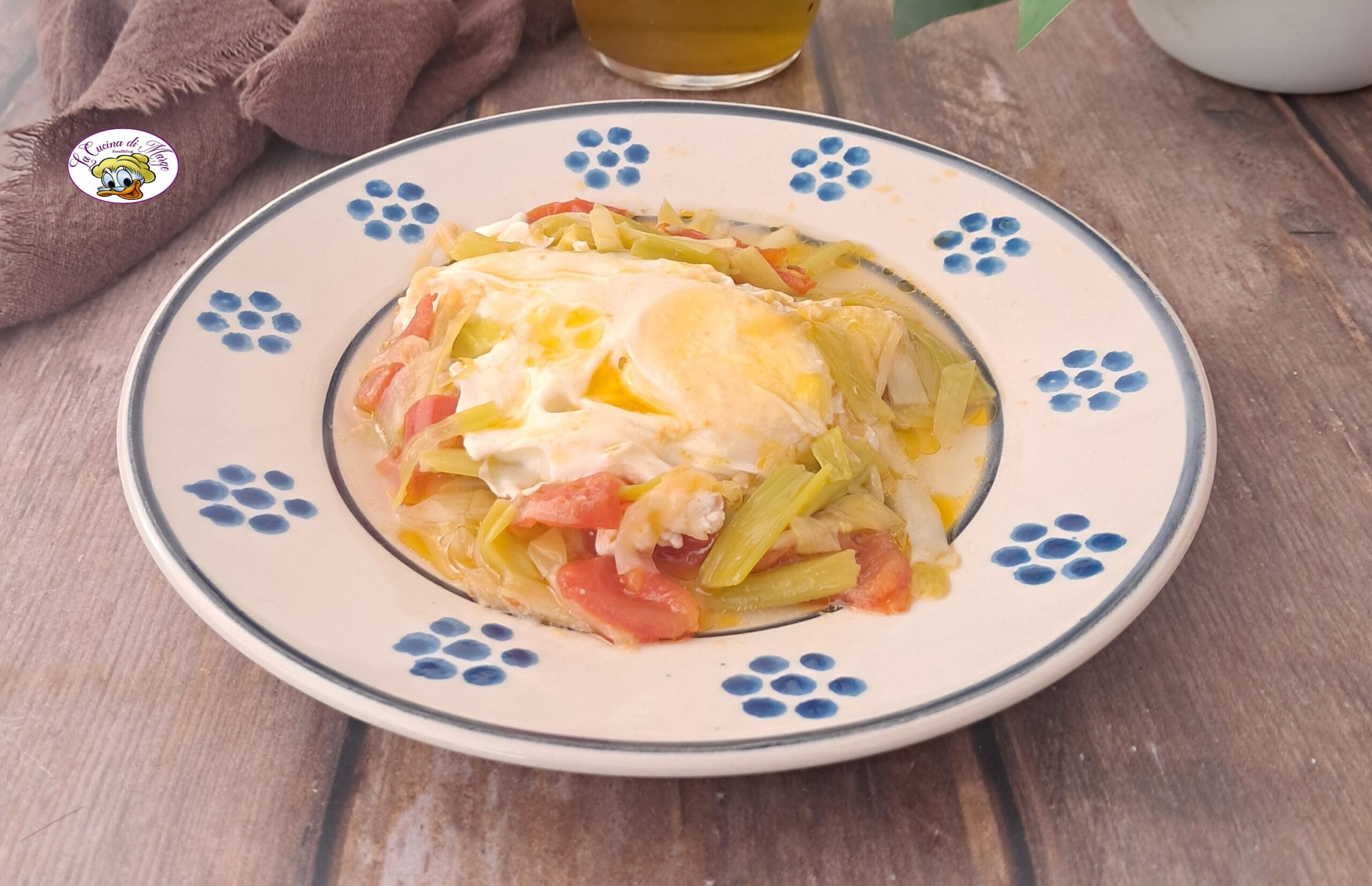 Huevos con cebolletas