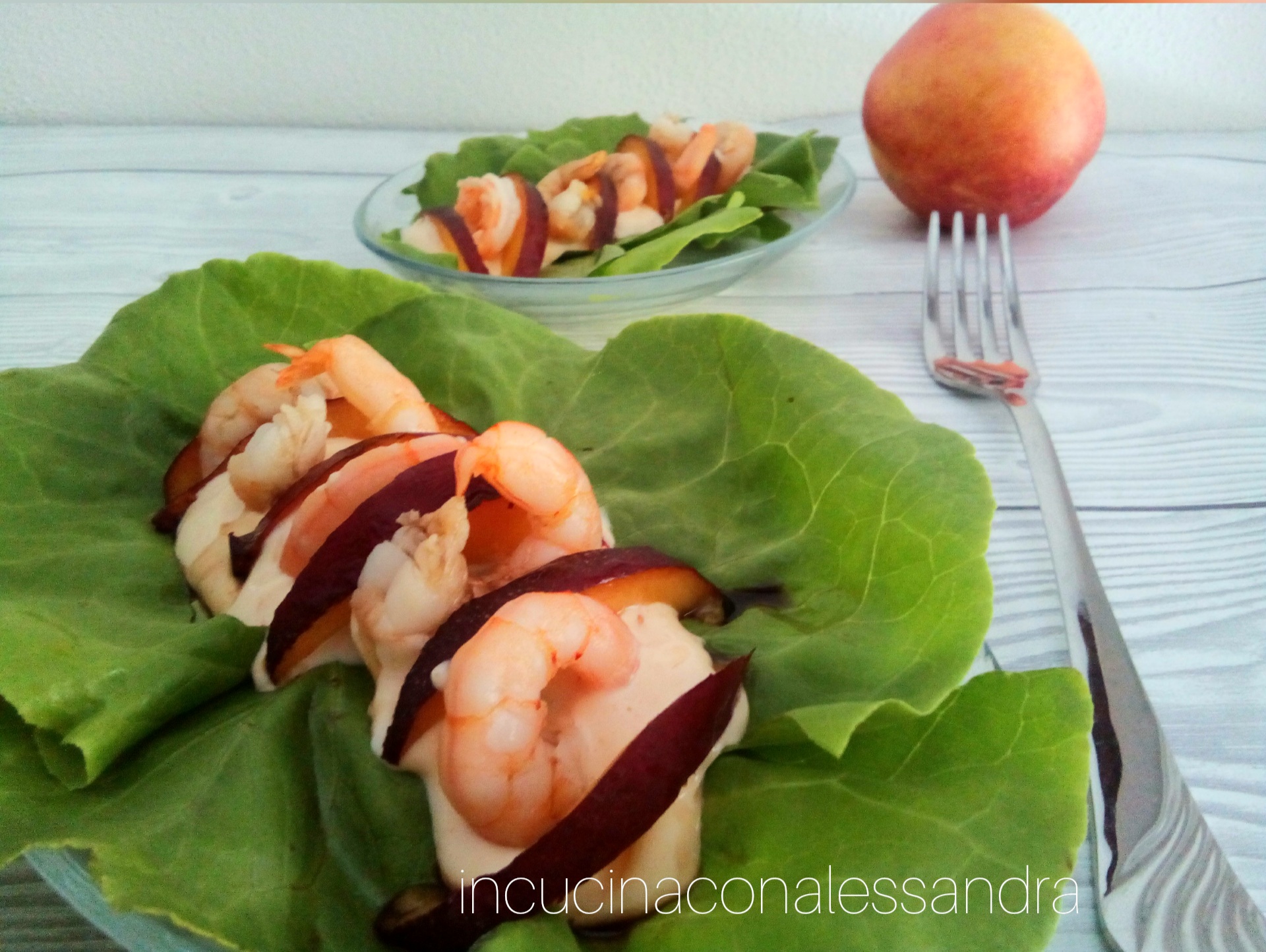 Ensalada cóctel de gambas de verano