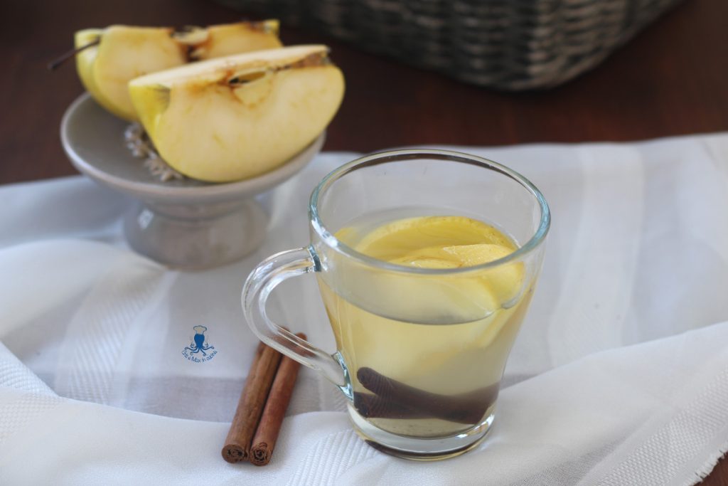 infusión con manzana y canela