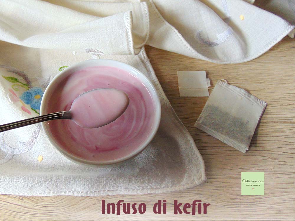 Infusión de kéfir, con bolsita o con fruta deshidratada