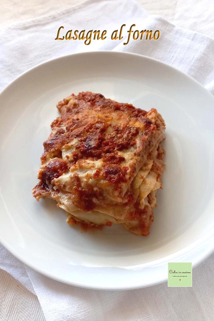 lasaña al horno - porción