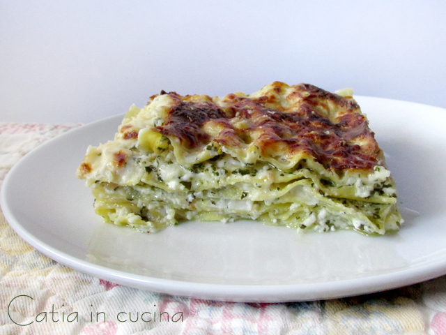 lasaña al pesto casero