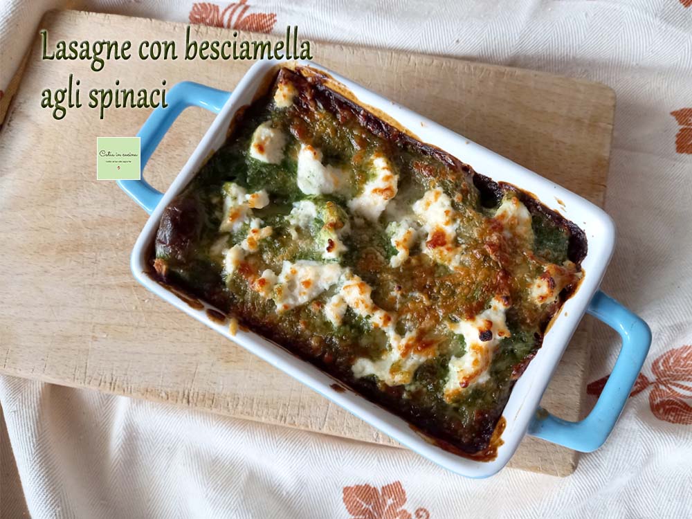 lasaña con bechamel verde y ricotta