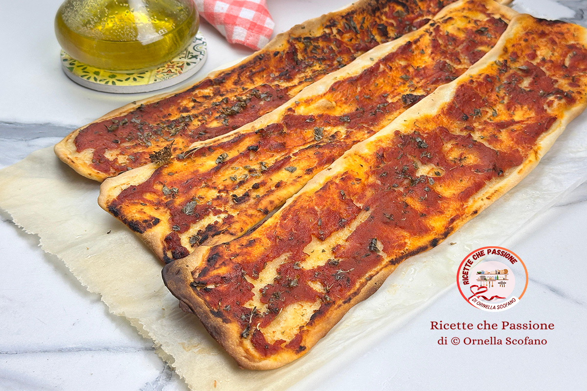 Lenguas de pizza rápidas sin levadura