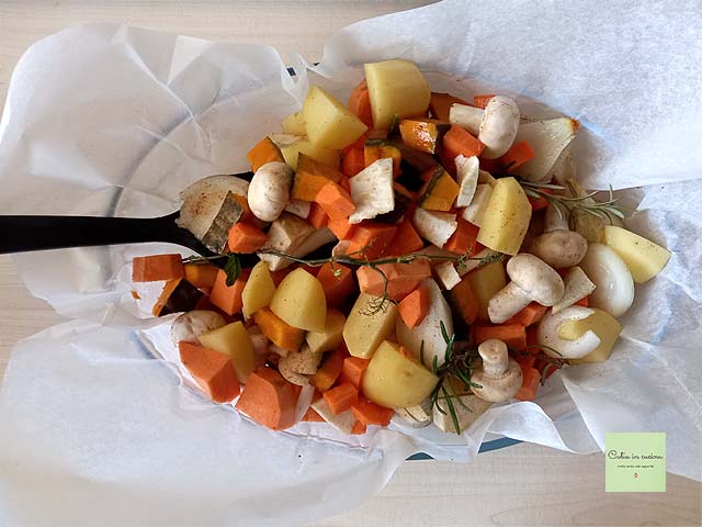 papel de verduras mixtas - mezclar