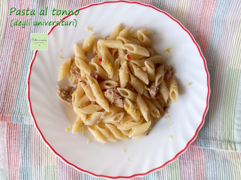 Pasta al atún de los universitarios