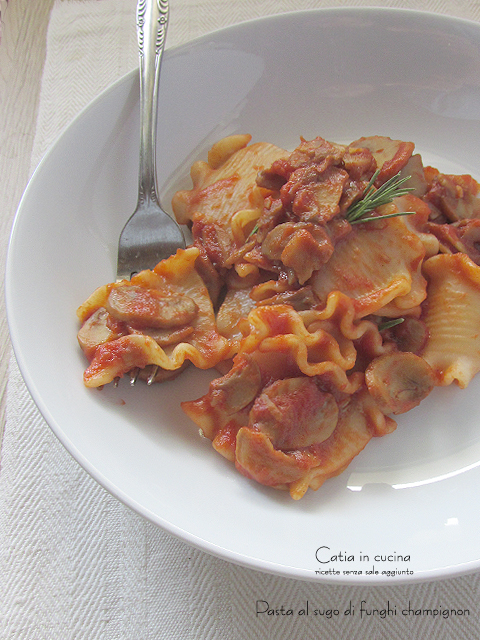 pasta con salsa de champiñones