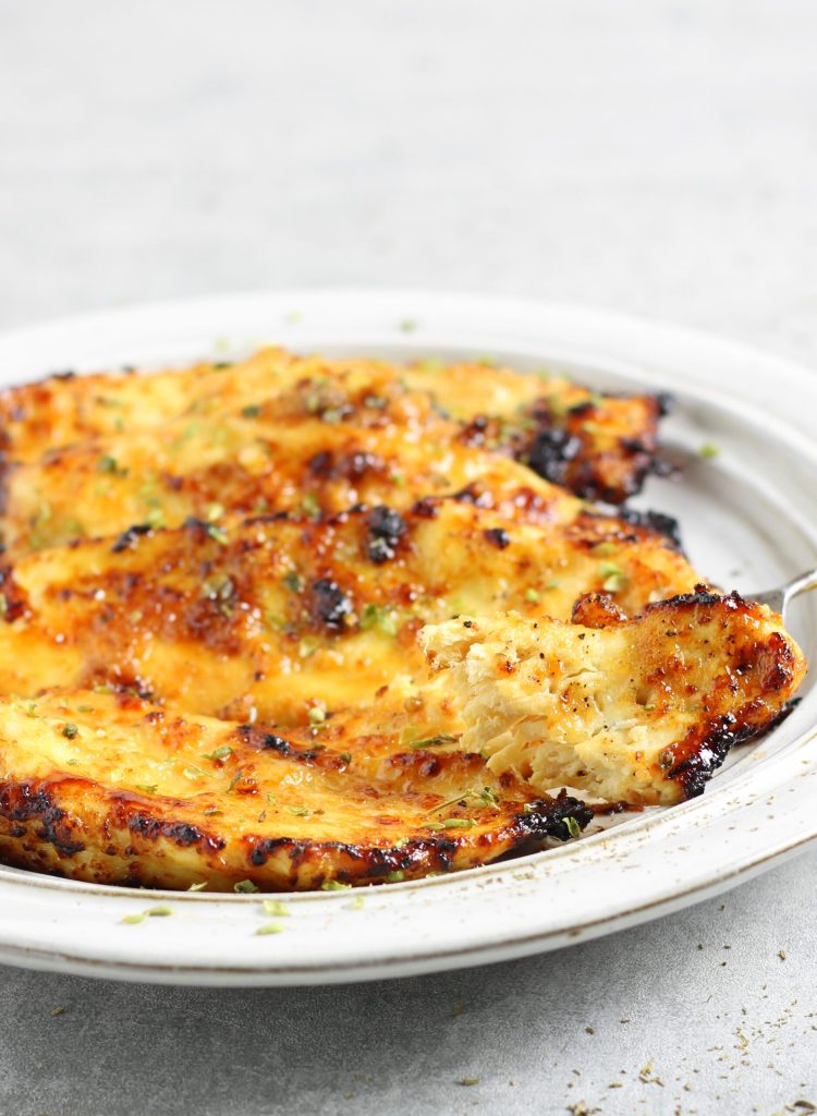 Filetes de pollo con miel y parmesano en freidora de aire