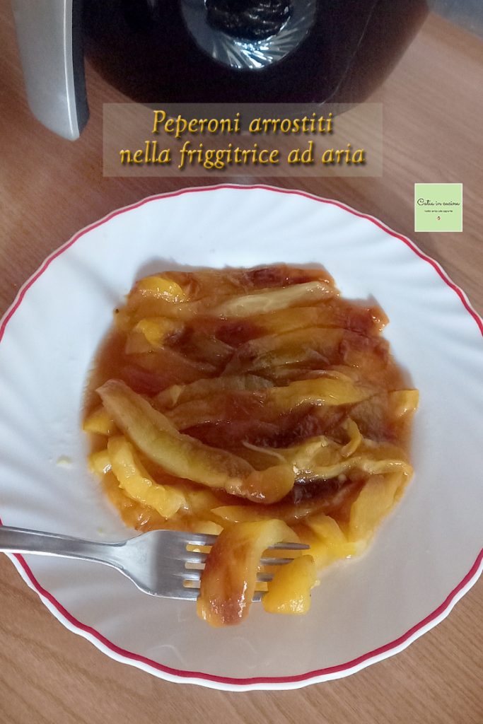 pimientos asados en la freidora de aire