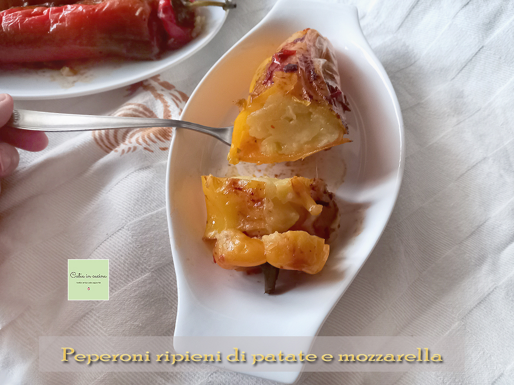 pimientos rellenos de patatas y mozzarella