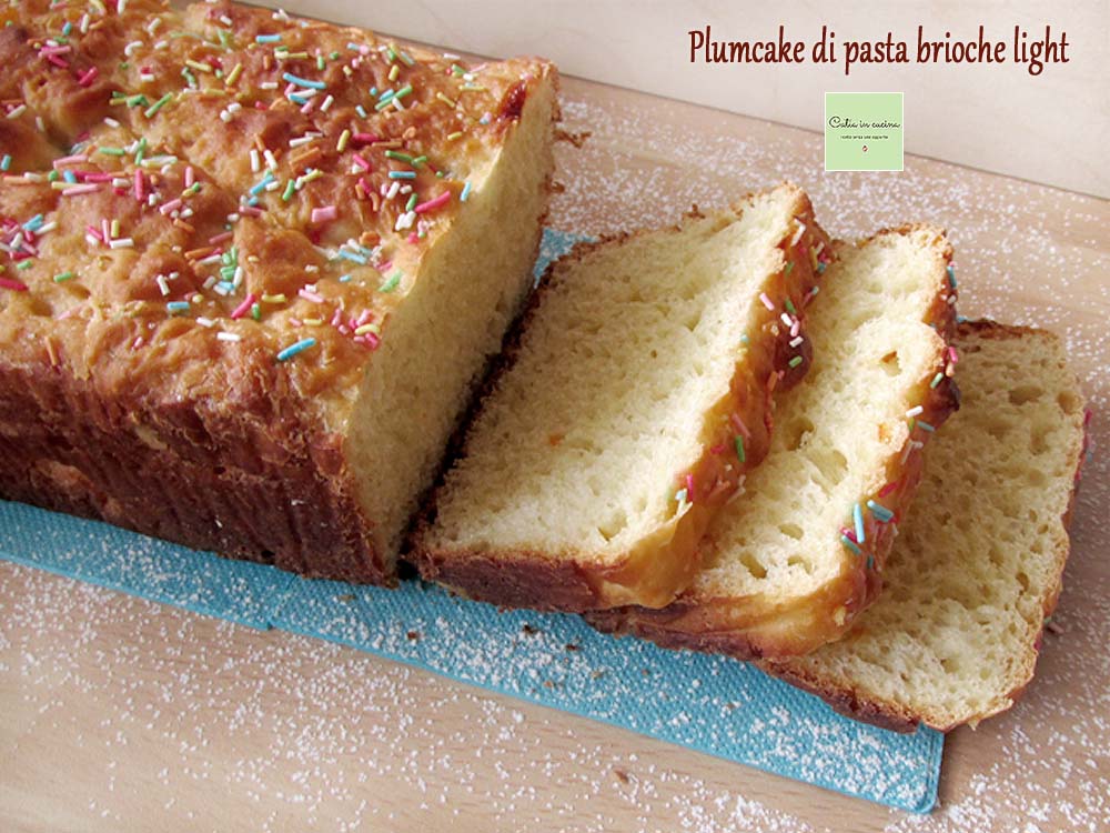 Plumcake de masa brioche light con yogur