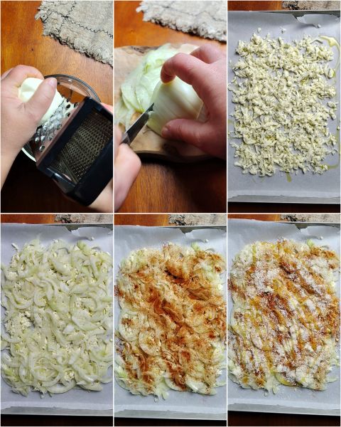 preparación de los hinojos con queso