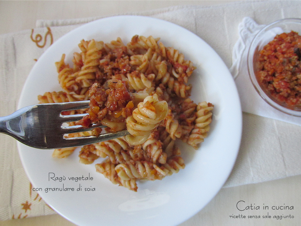 ragú con granulado de soja