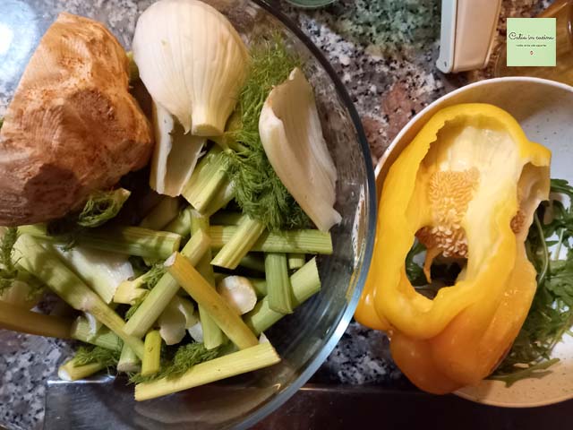 restos de verduras variadas