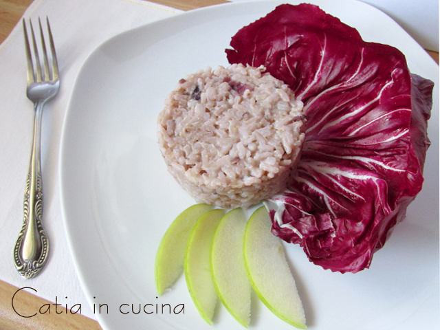50 sombras de… manzana – Risotto de radicchio y manzana