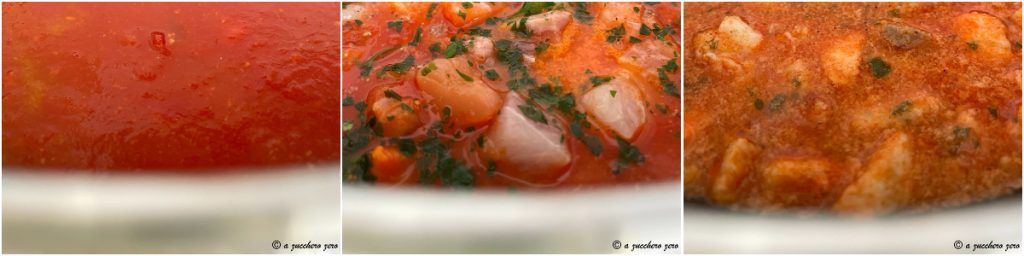 salsa con pescado en trozos