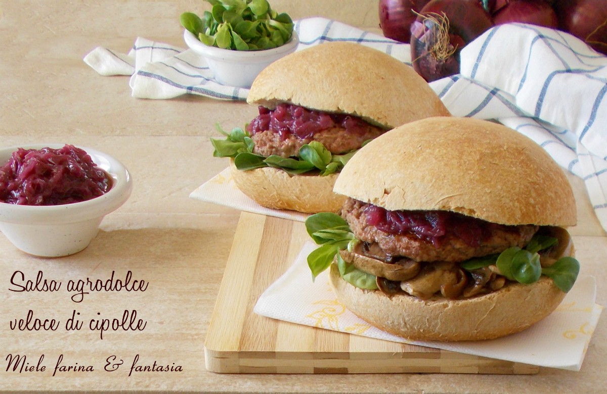 Salsa agridulce rápida de cebollas