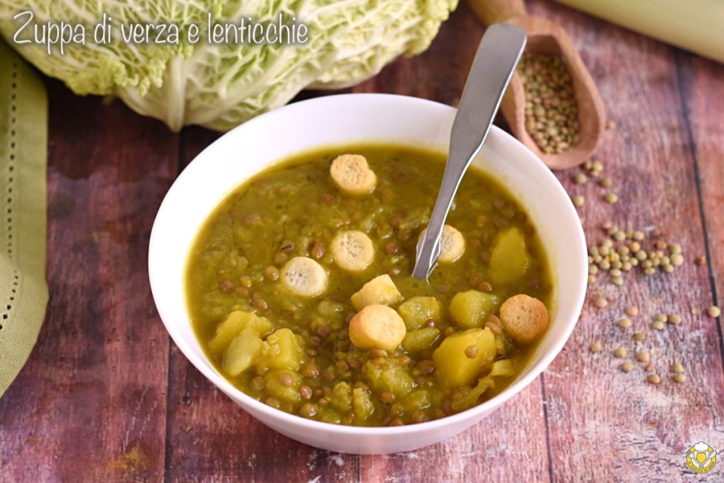 sopa de col y lentejas con patatas al azafrán receta sopa cremosa ligera sabrosa con picatostes il chicco di mais