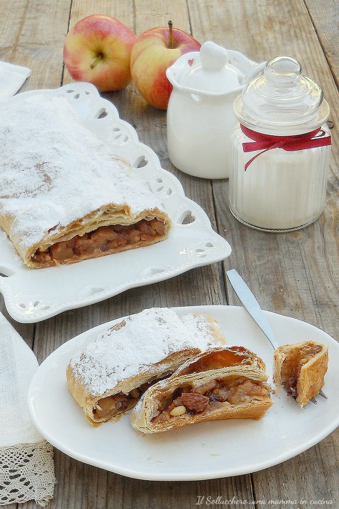 strudel de manzana con hojaldre vert