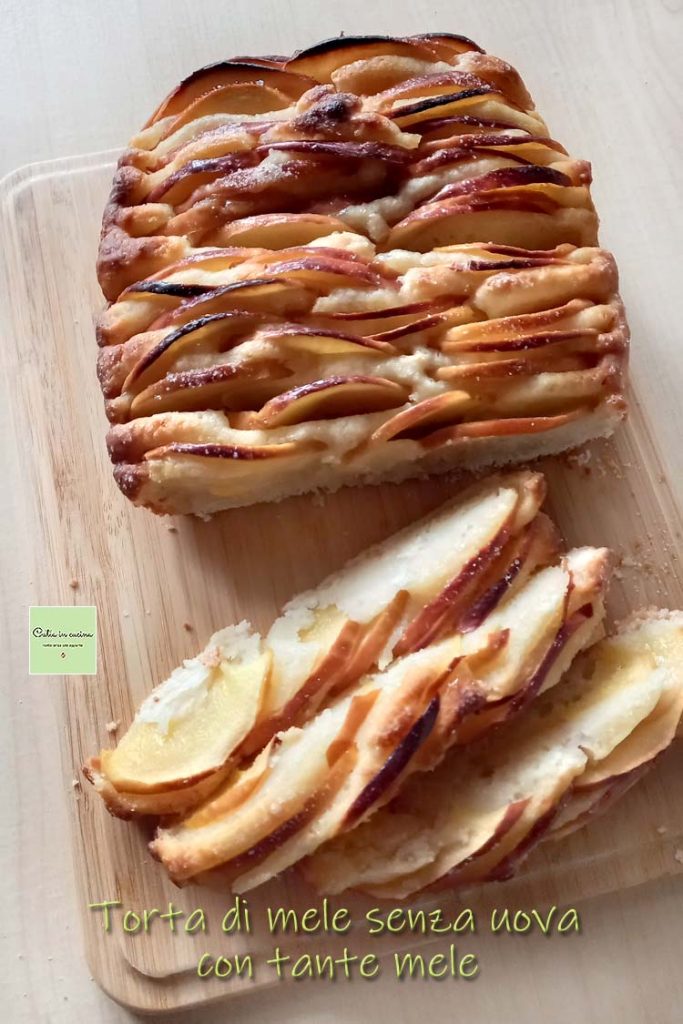 tarta de manzana sin huevos con muchas manzanas