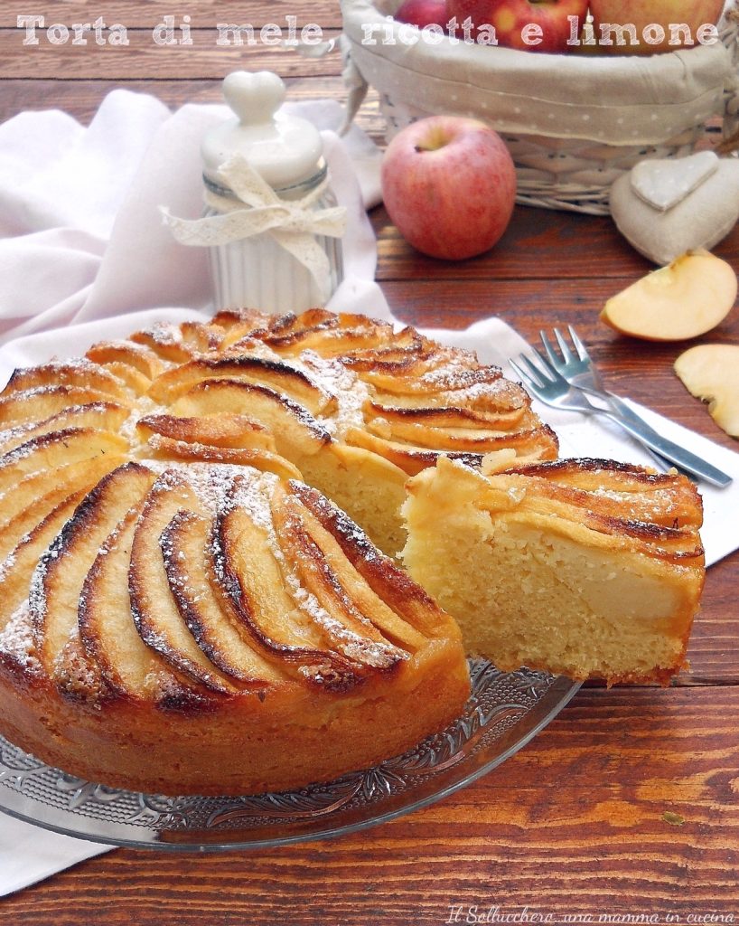 tarta de manzana y ricotta al limón vert