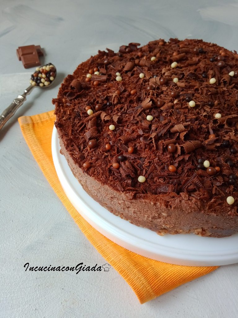Tarta de queso de chocolate