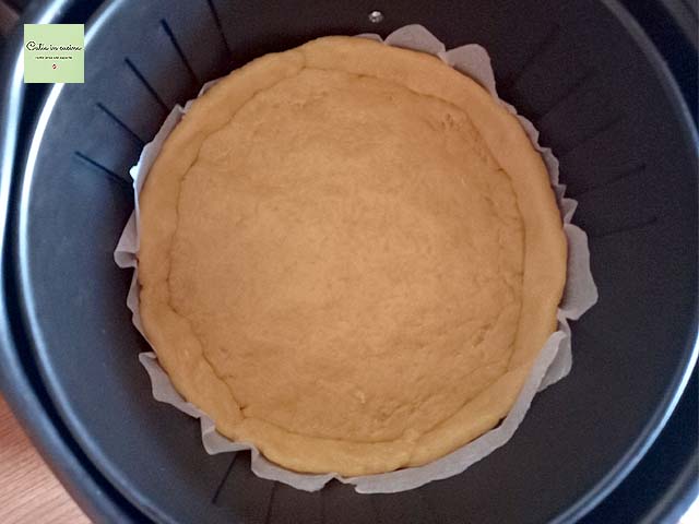 tarta en freidora de aire - base