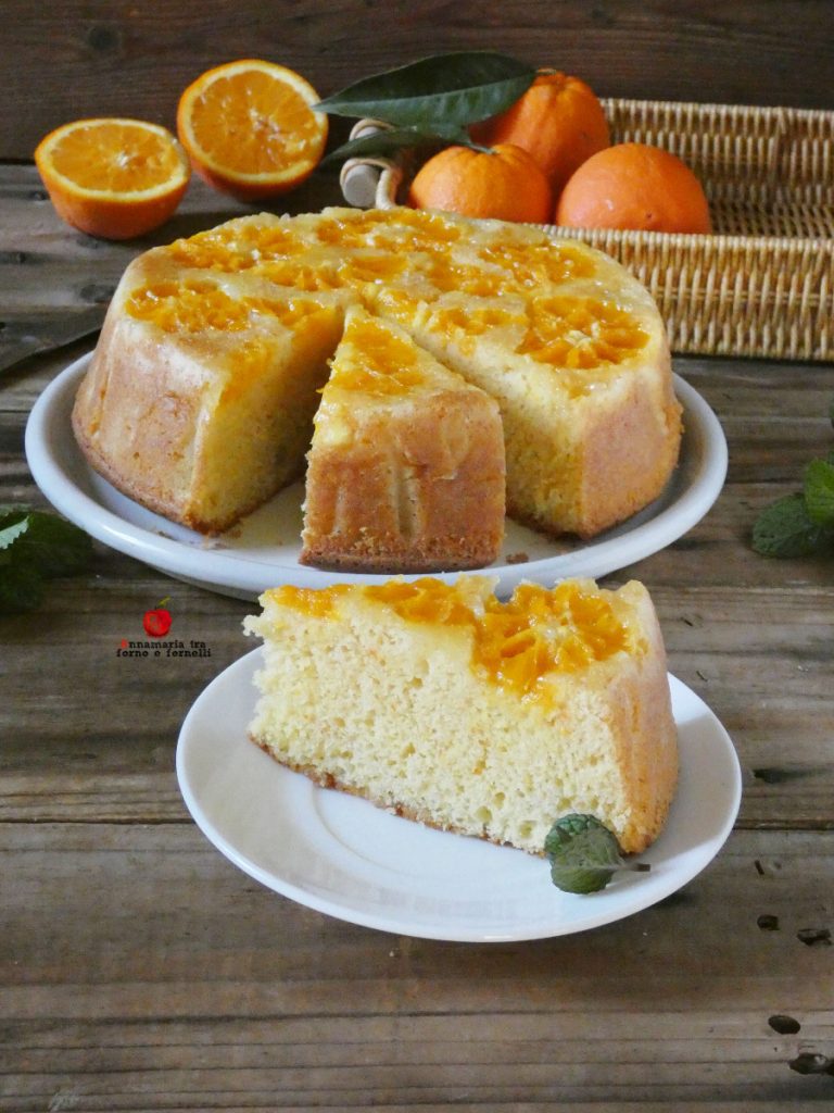 tarta invertida de naranjas
