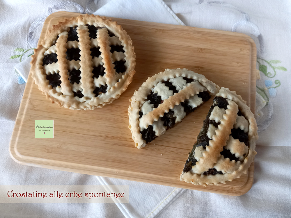 tartaletas con hierbas silvestres