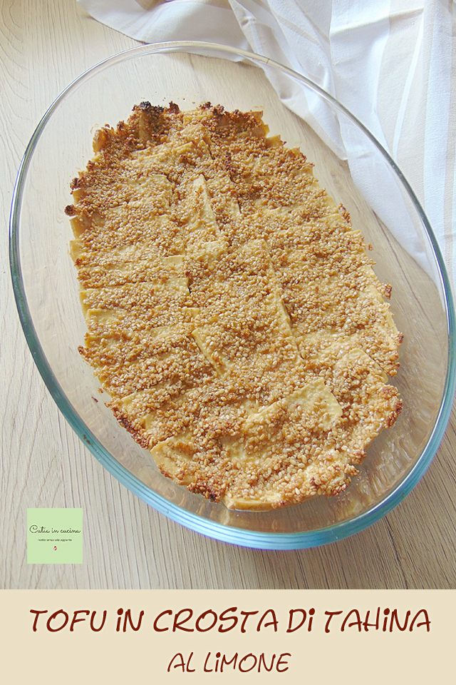 tofu en costra de tahina al limón